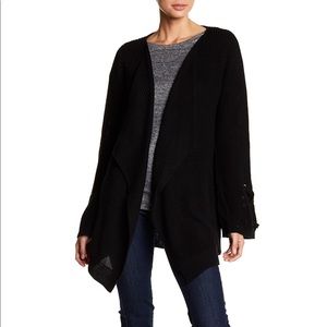 A.Byer Lace Up Sleeve Detail Flyaway Cardigan